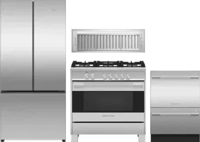 4 Piece Package Includes Refrigerator, Range, Hood And Dishwasher